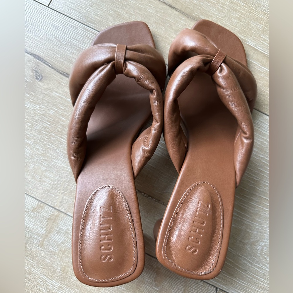 Schutz Fairy Mid Nappa Leather Sandal - Picture 12 of 12